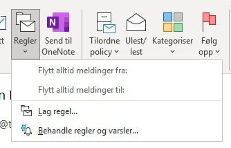 Skjermbilde - Ny regel i Outlook