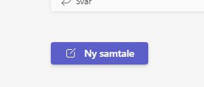 Skjermbilde for å starte ny samtale i Microsoft Teams APPen