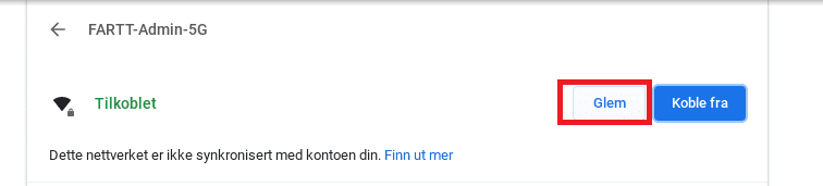 Glem nettverk på en Chromebook