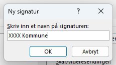 Angi navn på kommune i Outlook