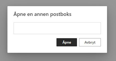 Oppgi e-postadresse for åpning av en annen postboks